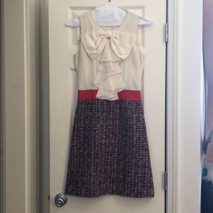 kate spade silk and tweed sheath dress